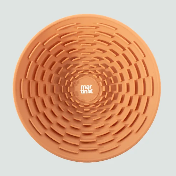 Miska do lizania z silikonu dla psa żółta