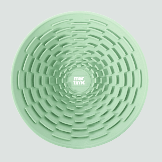 Miska do lizania z silikonu dla psa zielona