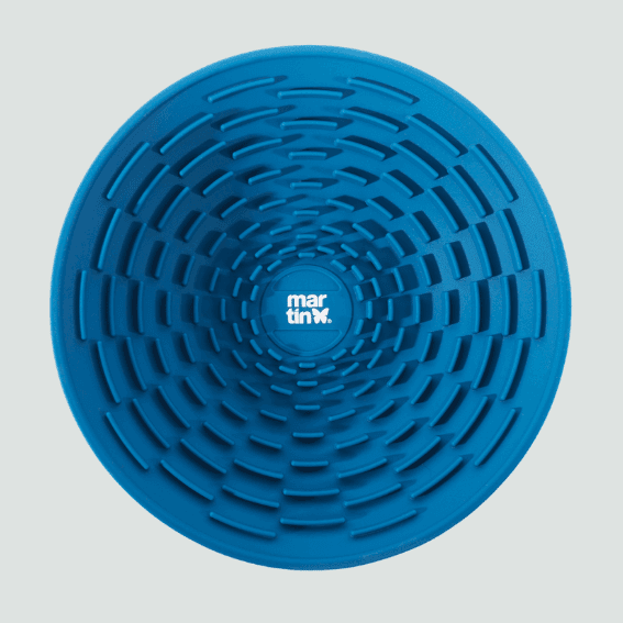 Miska do lizania z silikonu dla psa niebieska