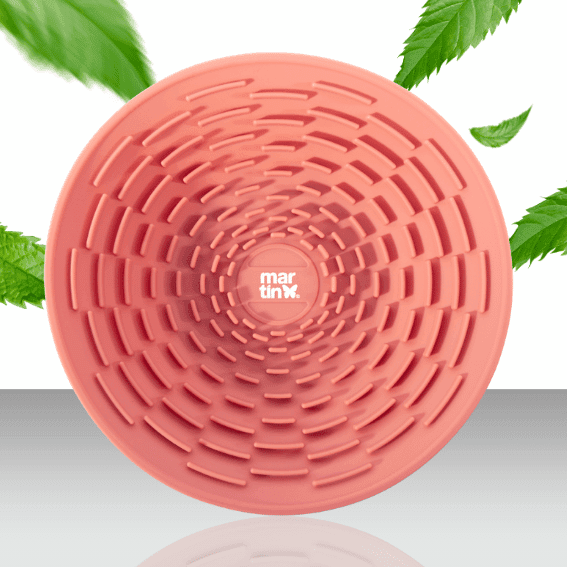 Miska do lizania z silikonu dla psa różowa 2