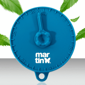 Pokrywka do karmy dla psa z obrotowym znacznikiem daty niebieska 2