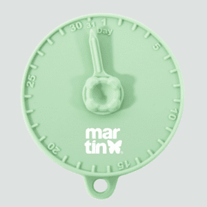 Pokrywka do karmy dla psa z obrotowym znacznikiem daty zielona