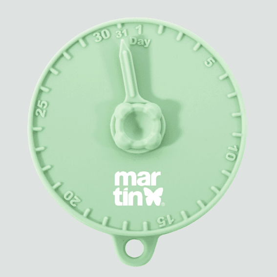 Pokrywka do karmy dla psa z obrotowym znacznikiem daty zielona