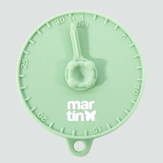 Pokrywka do karmy dla psa z obrotowym znacznikiem daty zielona