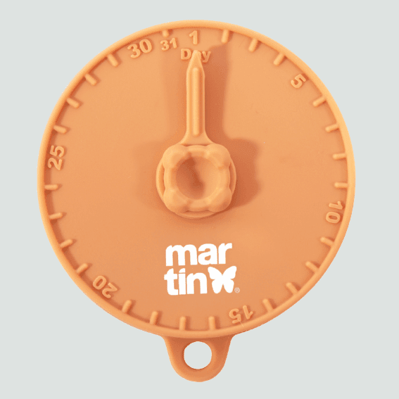 Pokrywka do karmy dla psa z obrotowym znacznikiem daty żółta