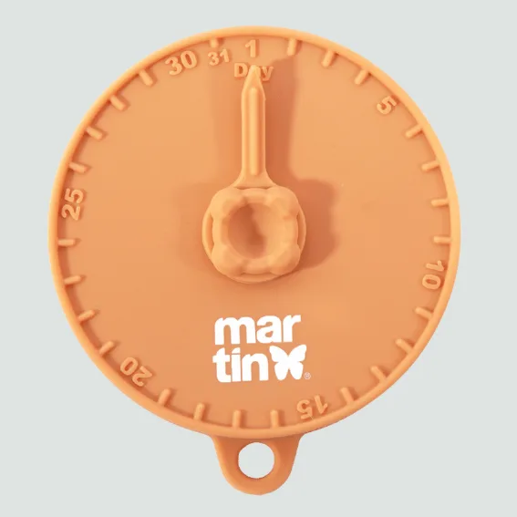 Pokrywka do karmy dla psa z obrotowym znacznikiem daty żółta