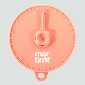 Pokrywka do karmy dla psa z obrotowym znacznikiem daty różowa