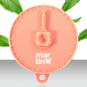 Pokrywka do karmy dla psa z obrotowym znacznikiem daty różowa 2