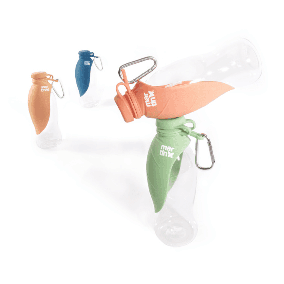 Butelka na wodę dla psa z silikonu 2w1 4 kolory