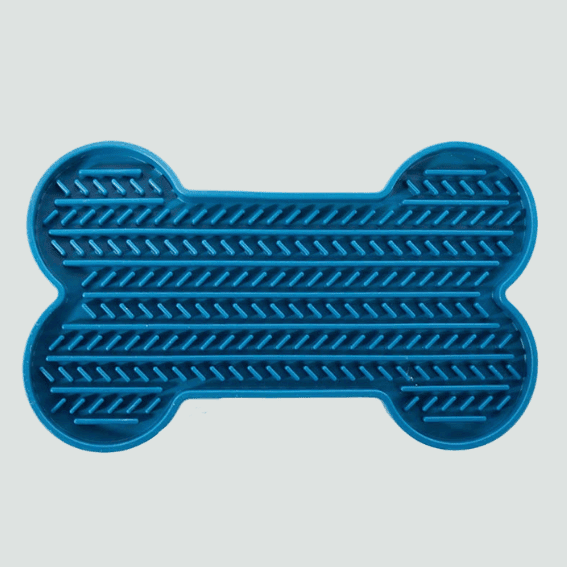 Mata do lizania z silikonu kość niebieska