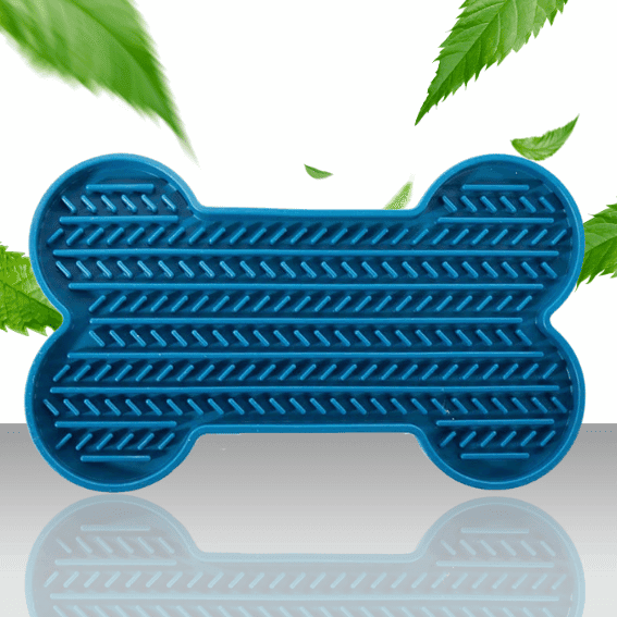 Mata do lizania z silikonu kość niebieska 2