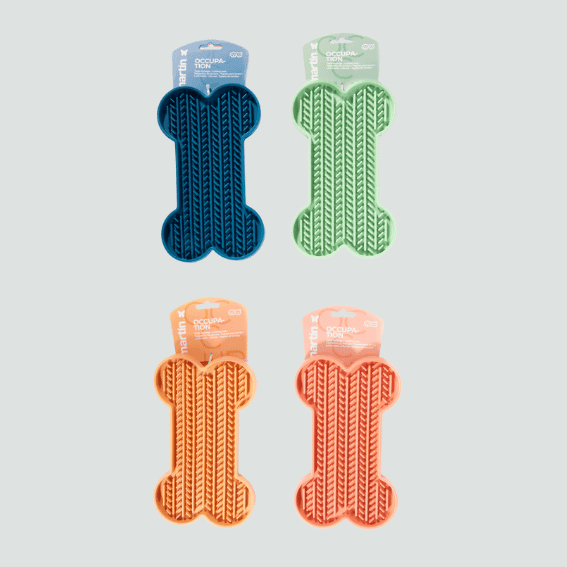 Mata do lizania z silikonu kość 4 kolory Mata do lizania z silikonu kość 4 kolory