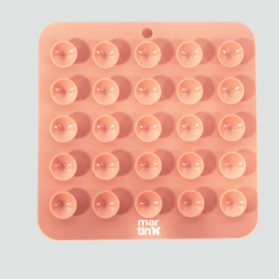 Mata do lizania z silikonu 3 strefy różowa 3