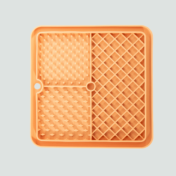 Mata do lizania z silikonu 3 strefy żółta