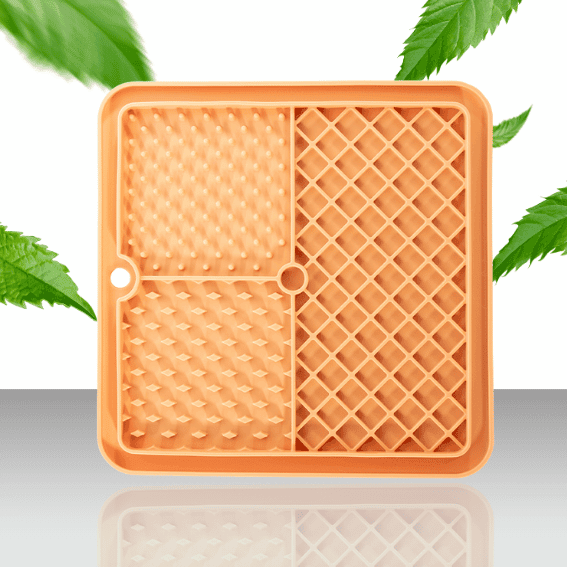 Mata do lizania z silikonu 3 strefy żółta 2