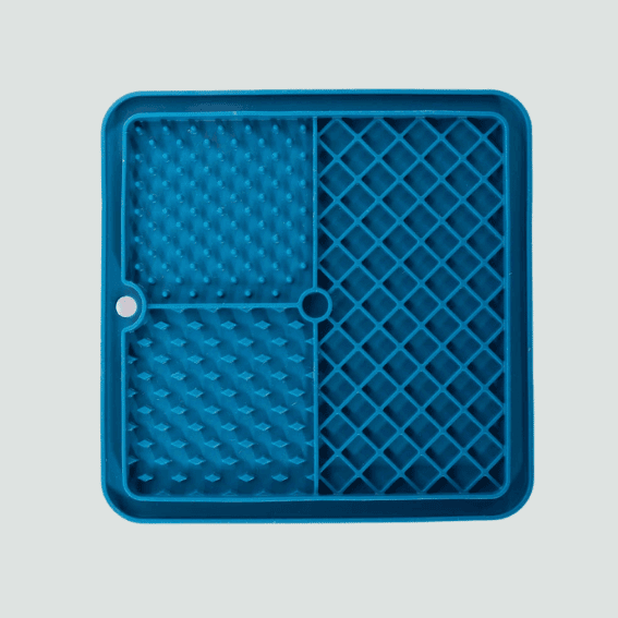 Mata do lizania z silikonu 3 strefy niebieska