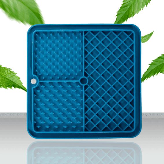 Mata do lizania z silikonu 3 strefy niebieska 2