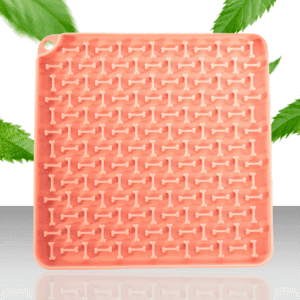 Mata do lizania z silikonu kwadratowa różowa 2