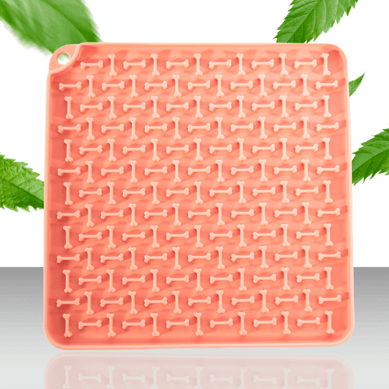 Mata do lizania z silikonu kwadratowa różowa 2