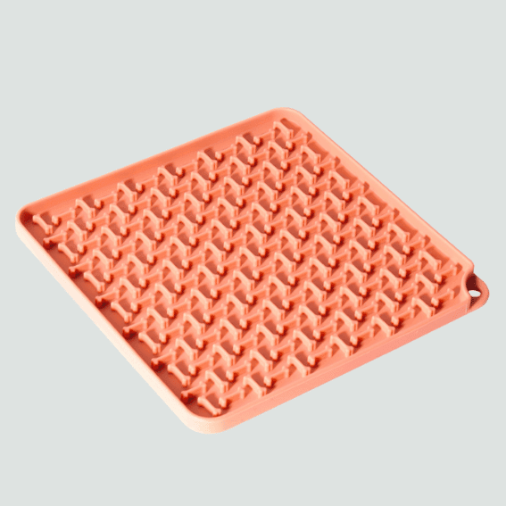 Mata do lizania z silikonu kwadratowa różowa 3