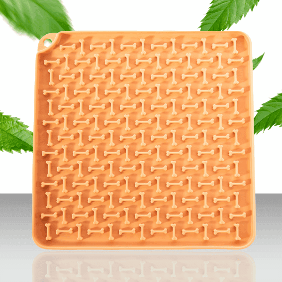 Mata do lizania z silikonu kwadratowa żółta 2