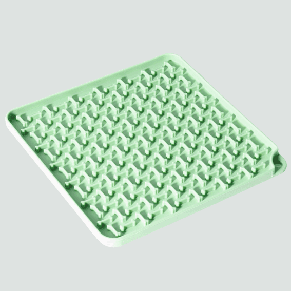 Mata do lizania z silikonu kwadratowa zielona 3