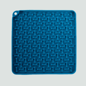 Mata do lizania z silikonu kwadratowa niebieska